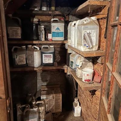 contents of closet - herbicide, pesticides