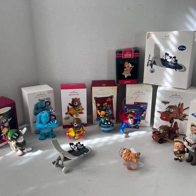 Hallmark Christmas Ornaments (9) Disney Cartoons Marvin Superman Garfield 
