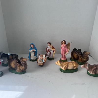Vintage Nativity Set Holy Family Wise Man Angel Animals Japan 