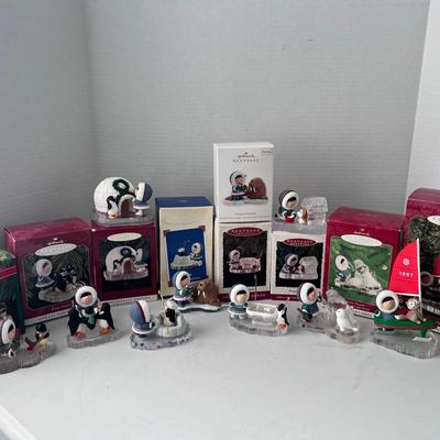 Hallmark Ornaments Christmas Frosty Friends (9) Hockey Pool Table Singing 