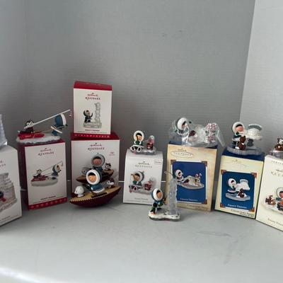 Hallmark Ornaments Frosty Friends Mixed Lot Sledding Skating Campfire