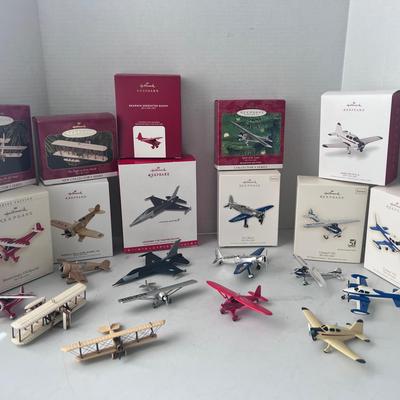 Hallmark Ornaments Christmas Airplanes Lot (11) Cessna 195 H-1 Racer 