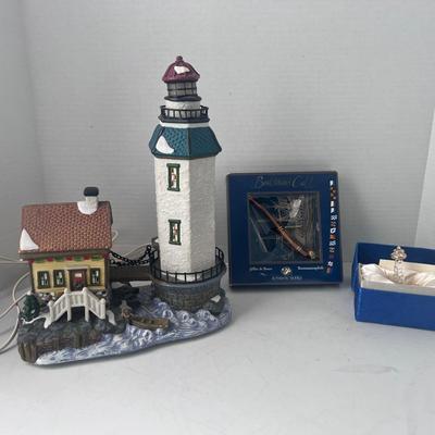 Santa’s Workbench Collection Knightsbridge Lighthouse Electric, Boatswains Brass Call