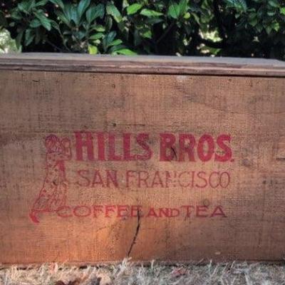 Hills Brothers Tea & Coffee Wooden Crate