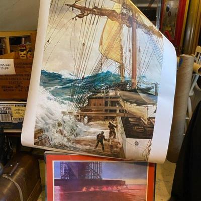 Rowing Crew Print & The Rising Wind Print 