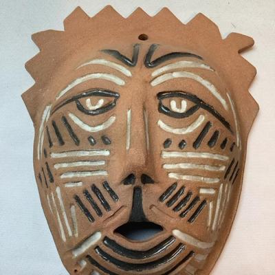 Hand-formed Terra Cotta Clay Mask