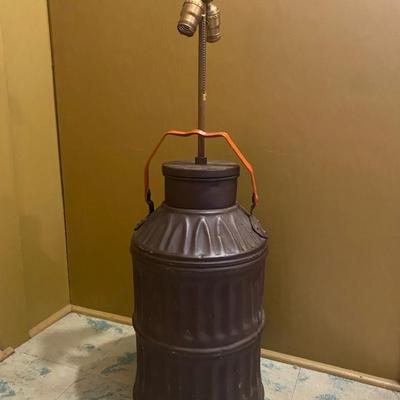 Oil/Milkcan Turned Lamp 