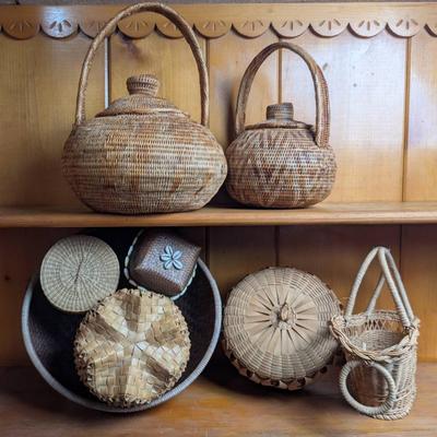 Papua New Guinea/Native American Splint/Other Baskets 