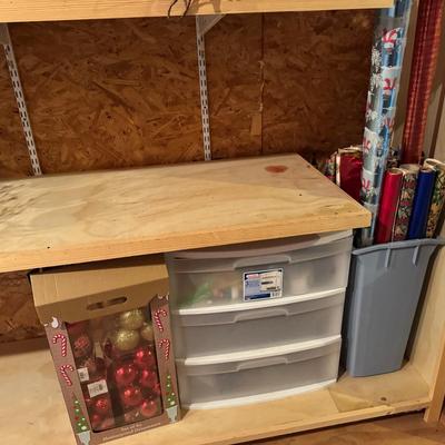 Wrapping Paper And Ribbon Bin