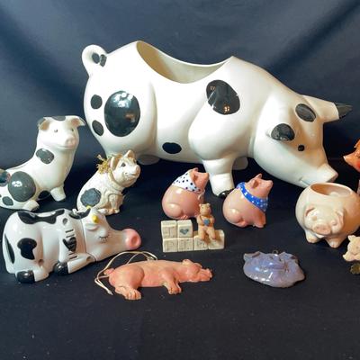 Pigs And Cows Decor Pieces