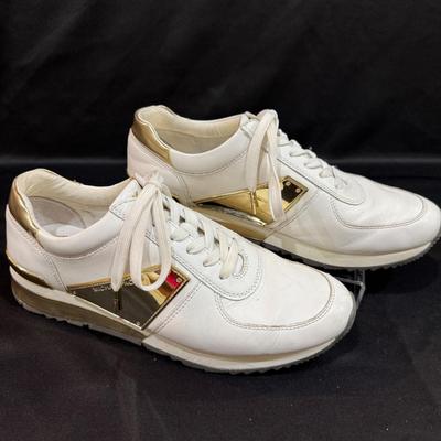 Allie Metallic Trim Leather Sneaker-Michael Kors