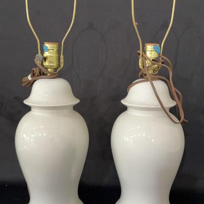 Set Of Two White Table Lamps / SECOND FLOOR 