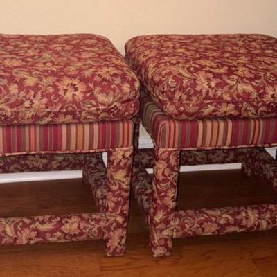 Set Of Two Upholstered Stools 