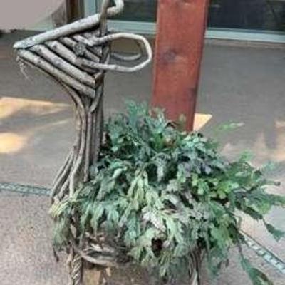 Reindeer Container With Christmas Cactus 