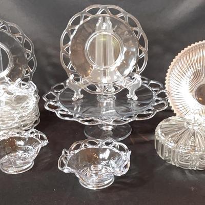 Imperial Glass Crochete Crystal Set