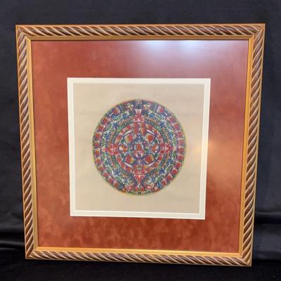 Framed Aztec Calendar