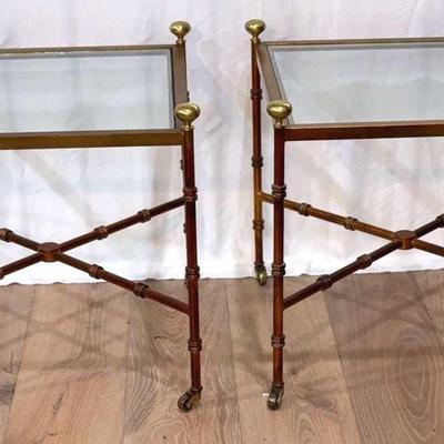 Brass And Glass End Tables -2nd Floor