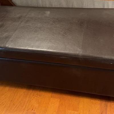 Faux Leather Bench And King Comforter Set