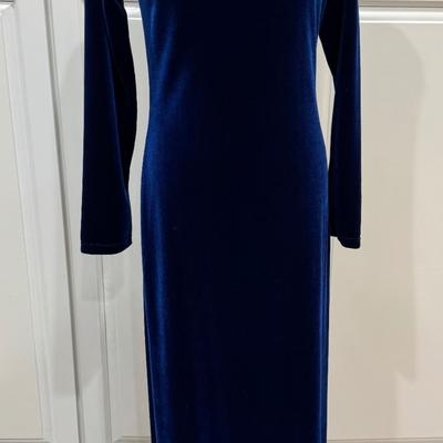Carabella Blue Velvet Dress