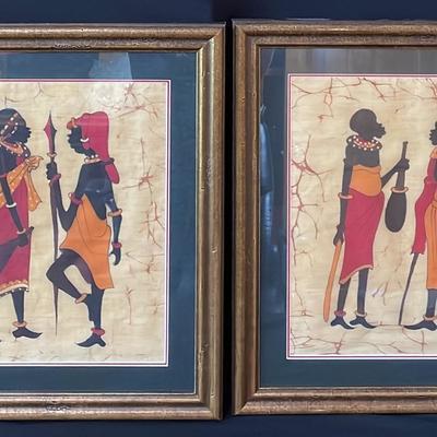 African Batik Fabric Art