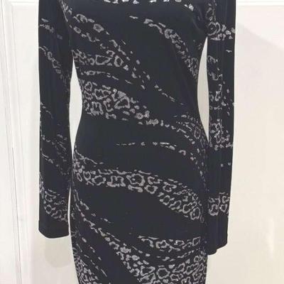 Cache Black and Silver Dress
