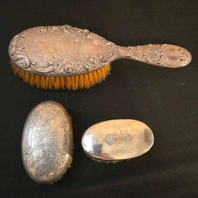 Antique Sterling Silver Brushes
