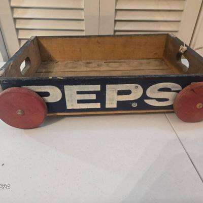 Vintage Pepsi Cola wooden crate