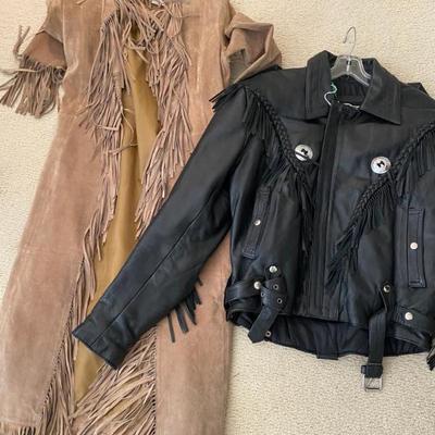 ladies vintage jackets small size, suede and leather