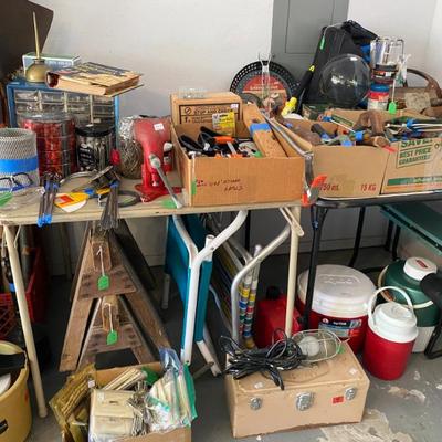 garage items overflowing