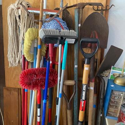 garage shovels mops and more