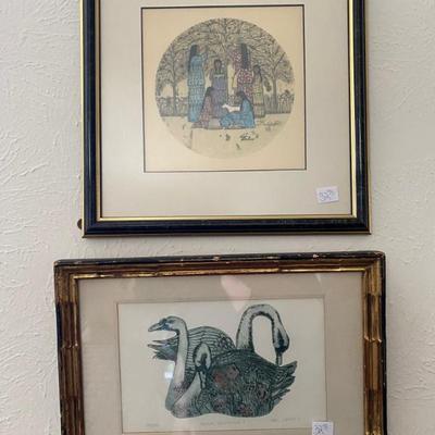 artwork throughout the home from prints to paintings and more