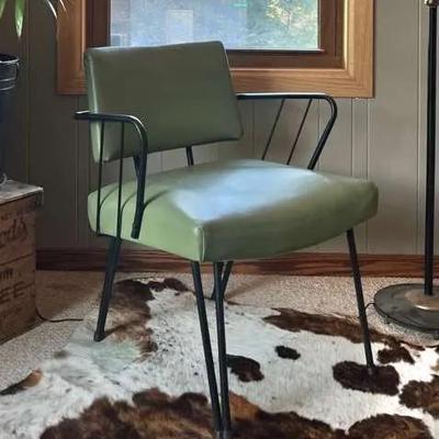 Vintage MCM Douglas Eaton Accent Chair RARE Avocado Green