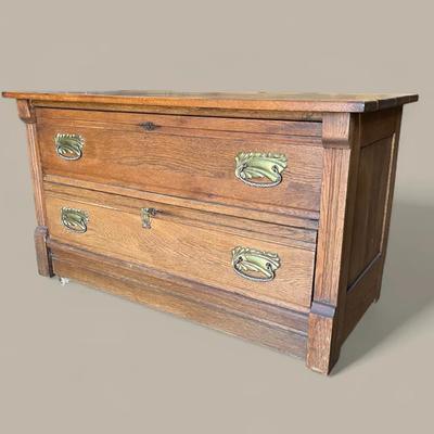 Low Two Drawer Dresser On Casters