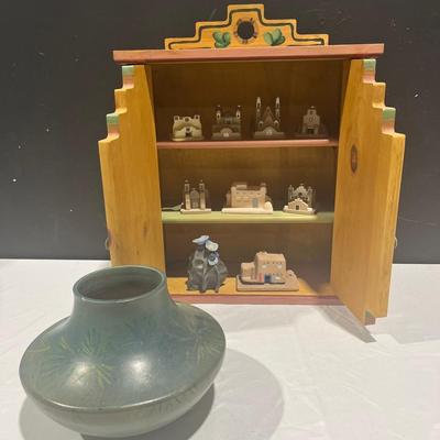 Southwestern Miniature Architecture Wood Pottery Collection + 