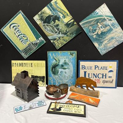 Vintage Tin Signs And More Mystery Lot