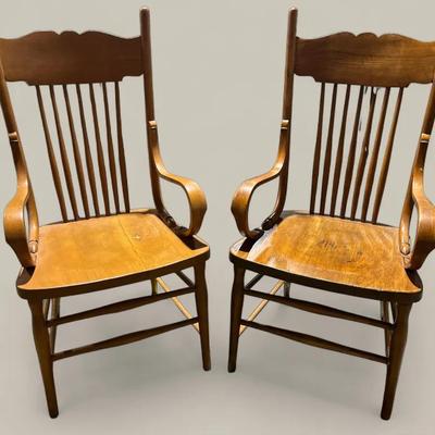 Vintage Hand Crafted Porch Chair Pair 