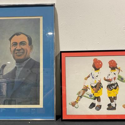 Signed Vintage Painting By Jerry Dobrian Dated 1984, & Painting By Dane Tilghman