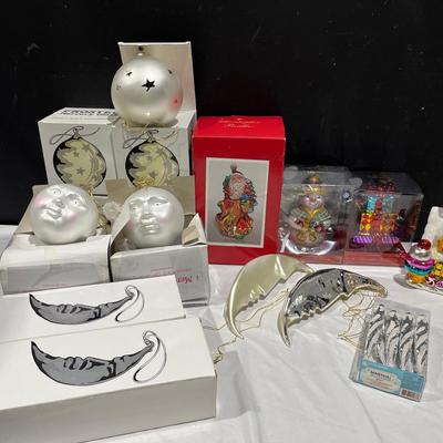 Department 56 Mercury Glass Large Ornaments + Christopher Radko