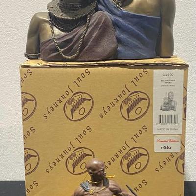 First Edition “African Kings And Queens” King Of Ghana Statue & “Beloved Ones Kipenzi” Brass Statue