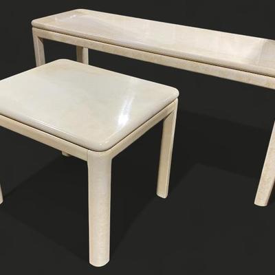 Matching Console and Side Table Made by Lane