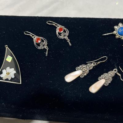 Vintage Sterling Silver Gemstone Earring Collection