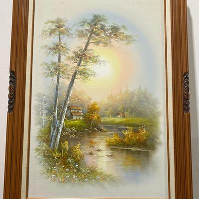 Large Vintage Sue Young Oil Painting