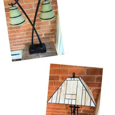 Pair of Table Lamps-Tiffany Style Lamp