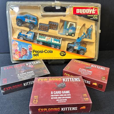 Buddy L 1985 Pepsi-cola Set & Exploding Kittens Card Games