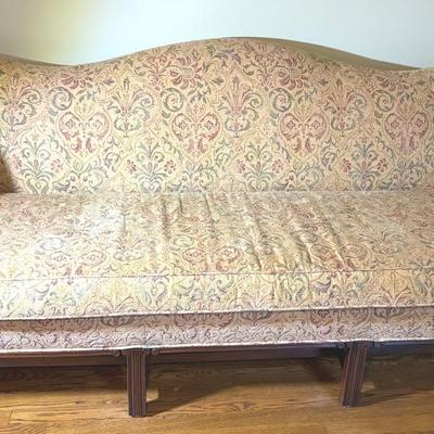 Marjon Interiors Upholstered Camel Back Sofa 