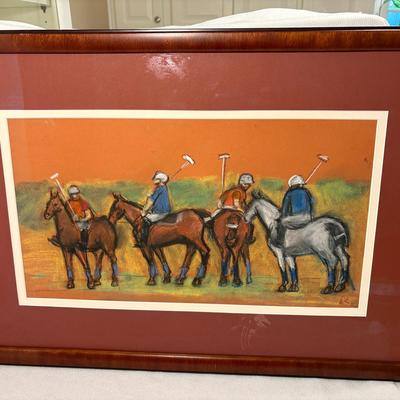 Original Chalk Drawing “Polo Match”