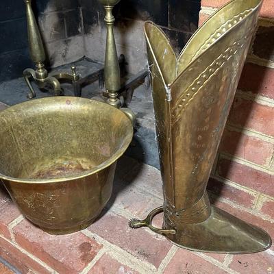 Brass Boot And Planter