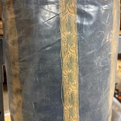 29.5 Yards Of Upholstery Fabric-Dark Navy Rondo Stripe
