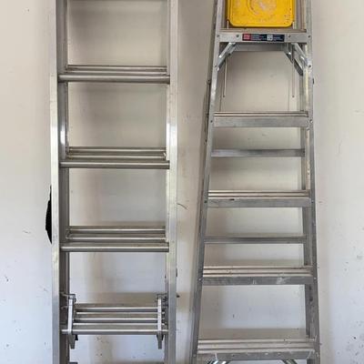 Werner Aluminum Ladders (2) 18ft Extension and 6ft Step