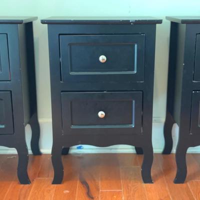 Black 2-Drawer Nightstands (3)